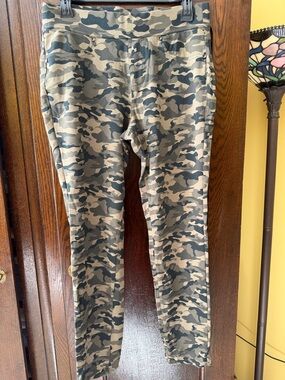 Jag Jeans Army Green & Black Camo High-rise Leggings